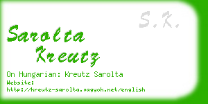 sarolta kreutz business card